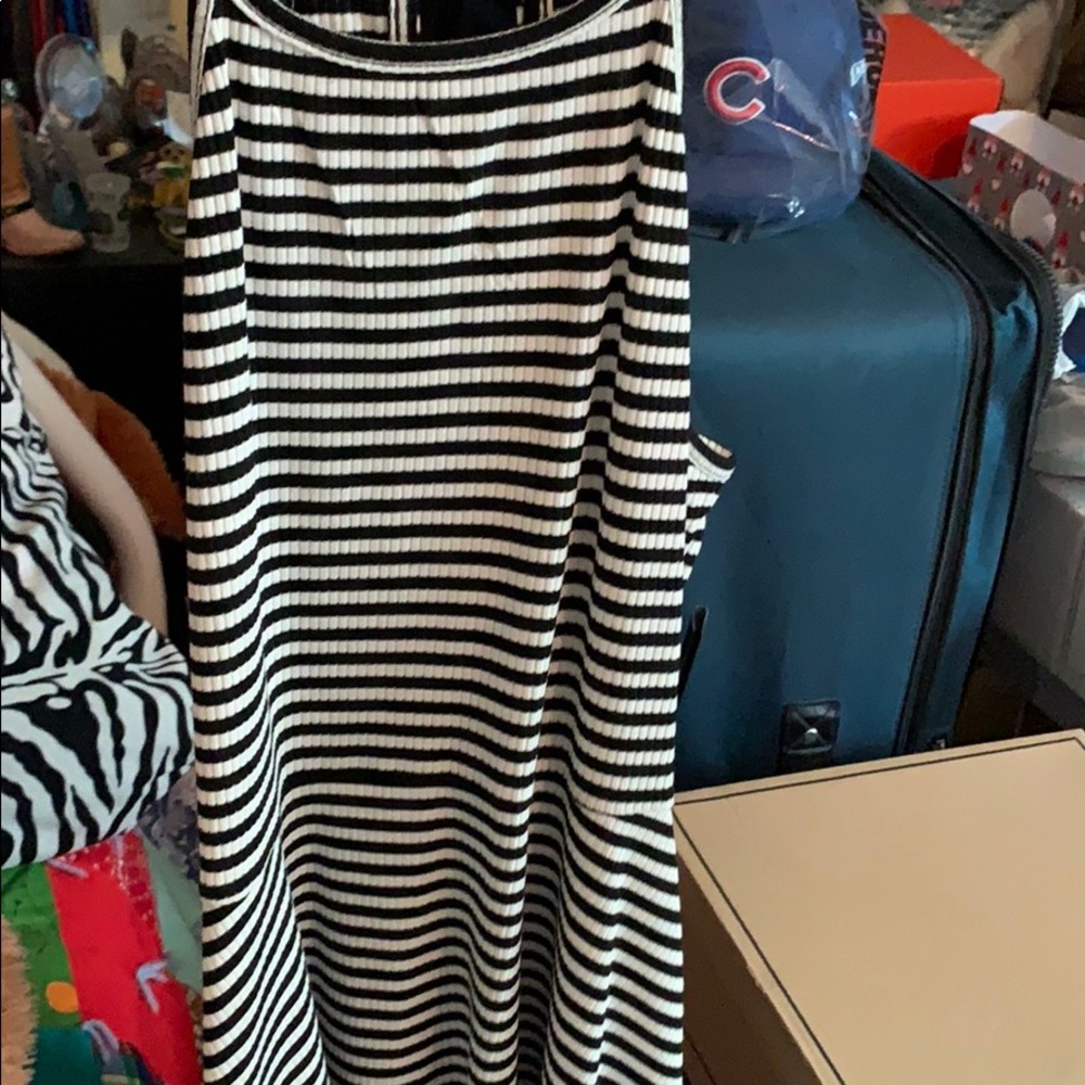 Striped skater dress